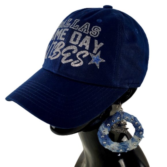 Dallas Game Day Vibes Navy Fitted Adj. Baseball Cap. - Picture 5 of 5